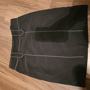 Black Skirt with White Stitching